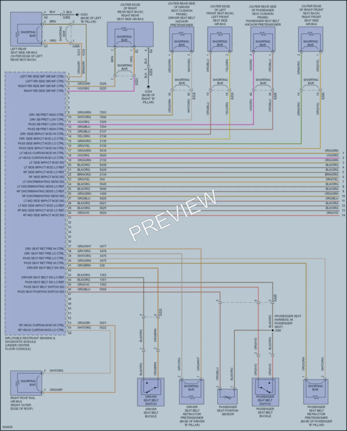 2016 Cadillac CTSV Supplemental Restraints wiring diagram preview