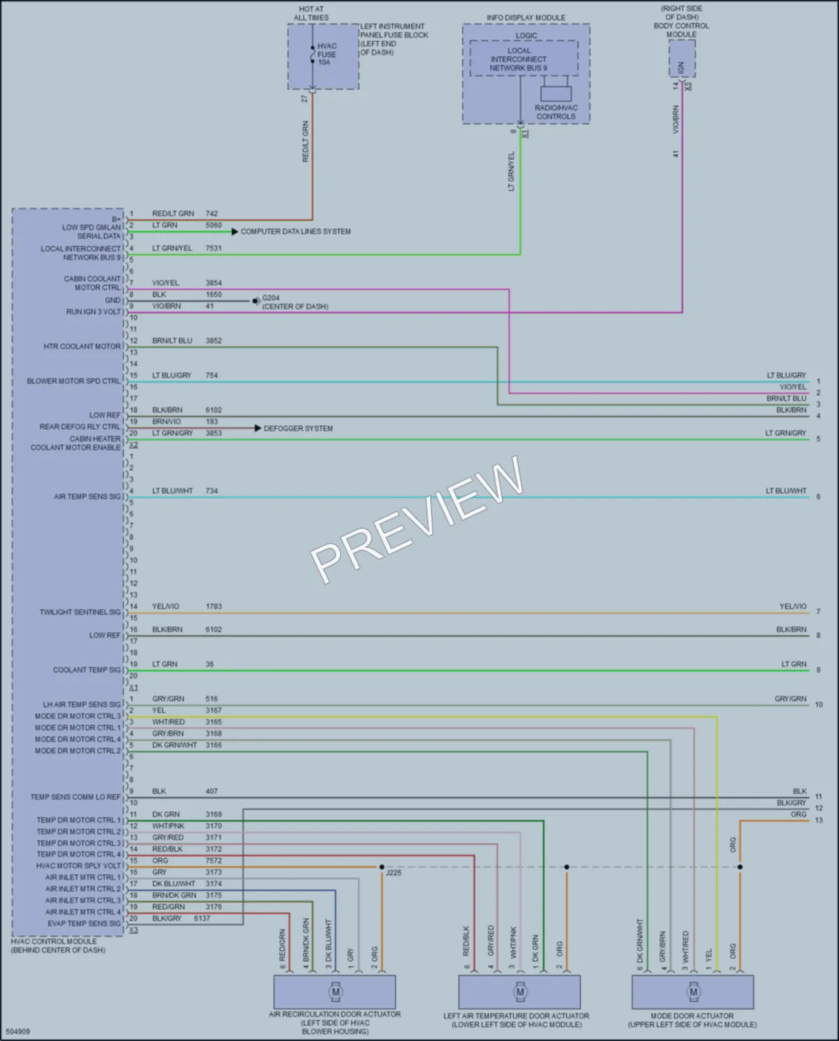 2016 Cadillac ELR Air Conditioning wiring diagram preview