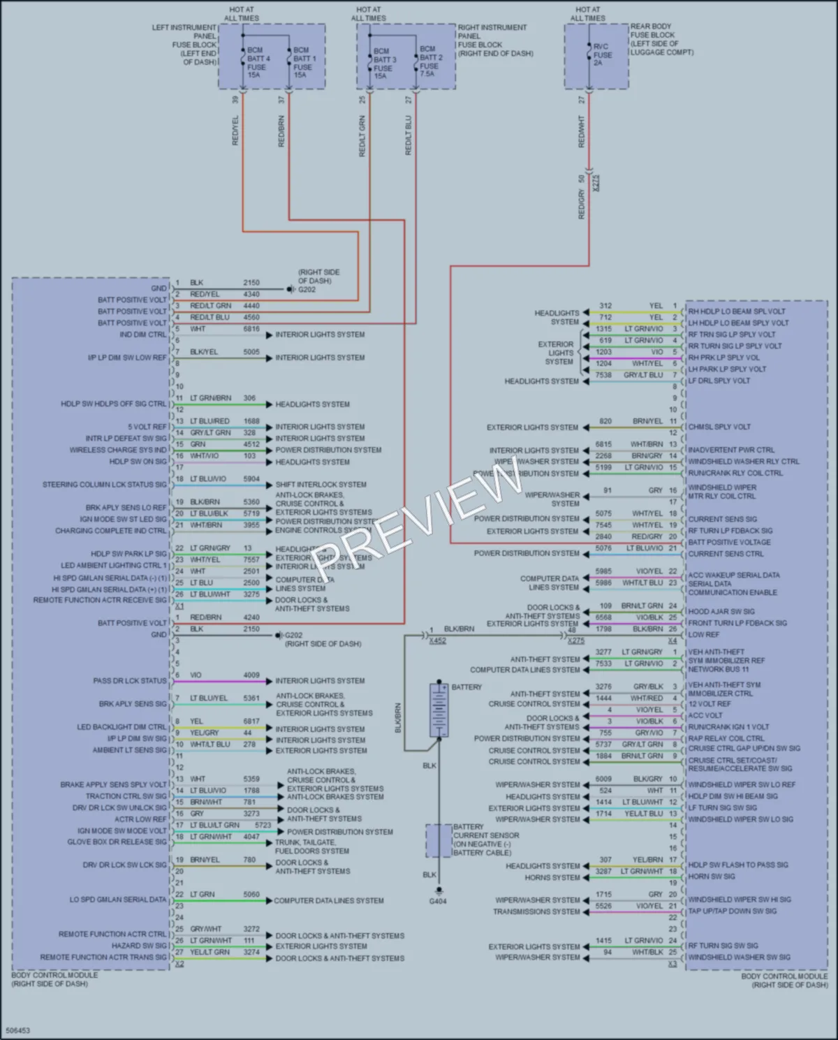 2016 Cadillac ELR Body Control Modules wiring diagram preview