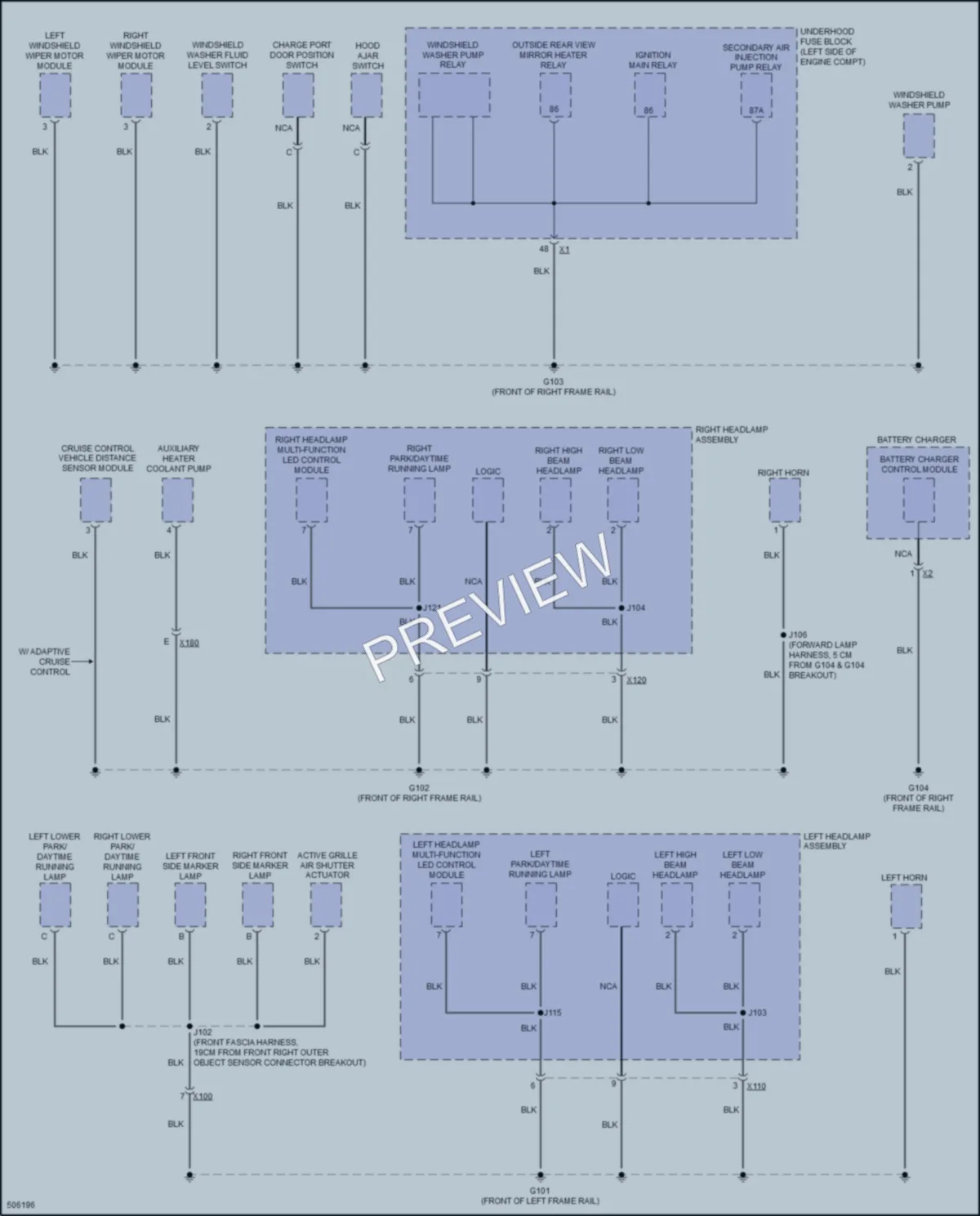 2016 Cadillac ELR Ground Distribution wiring diagram preview