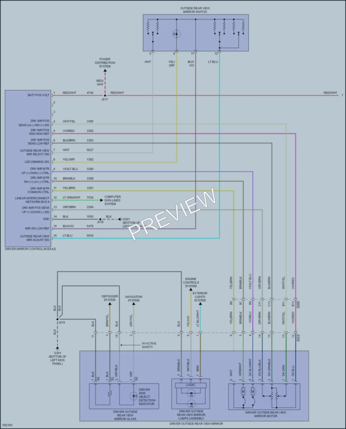 2016 Cadillac ELR Memory Systems wiring diagram preview