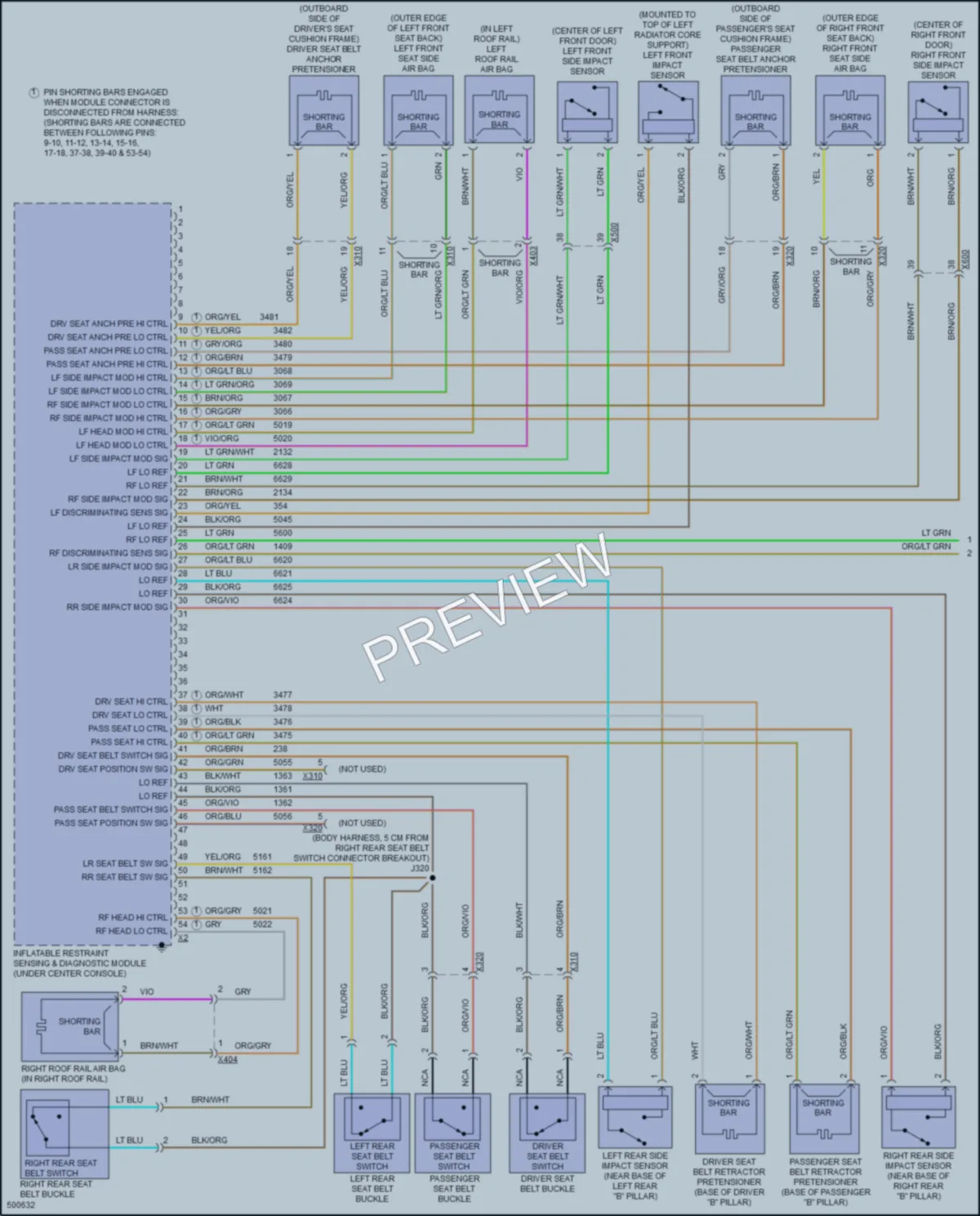 2016 Cadillac ELR Supplemental Restraints wiring diagram preview