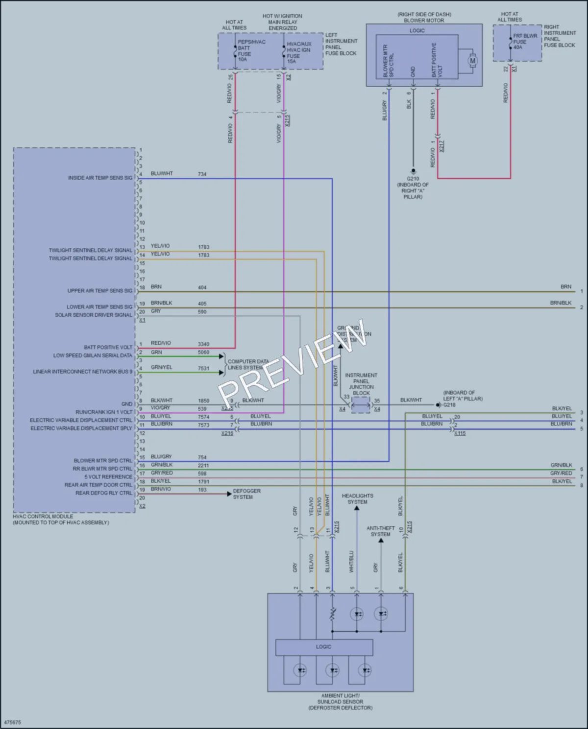 2016 Cadillac Escalade Air Conditioning wiring diagram preview