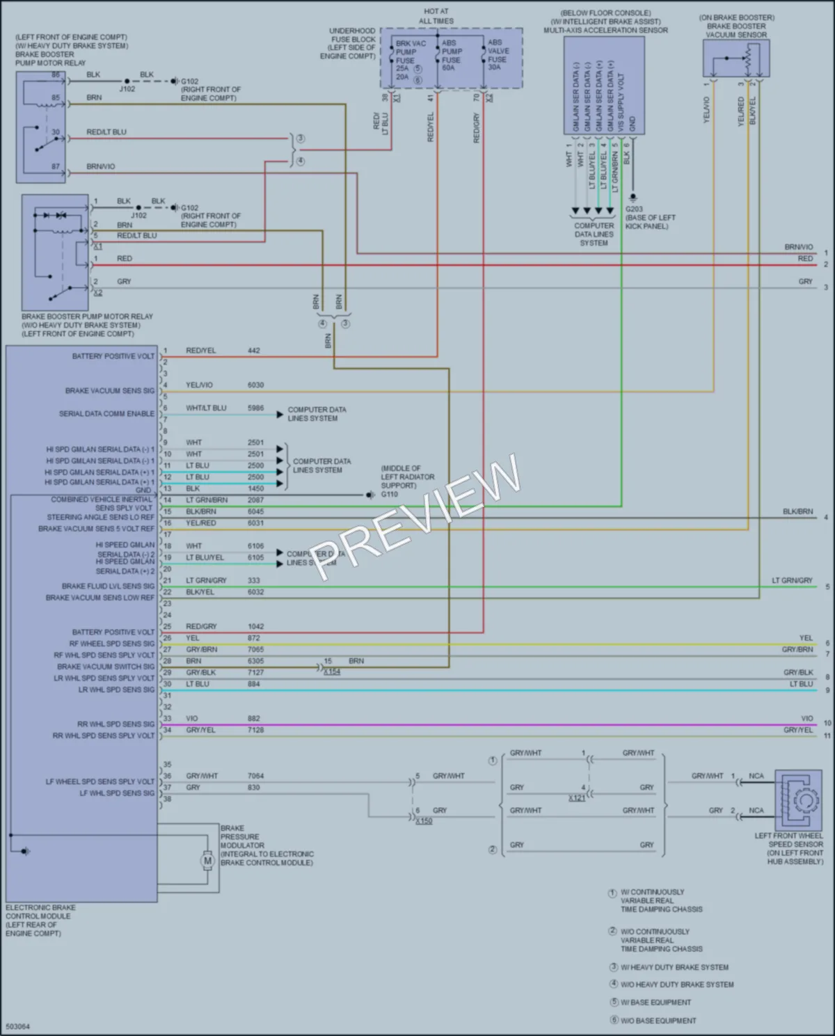 2016 Cadillac XTS Anti Lock Brakes wiring diagram preview