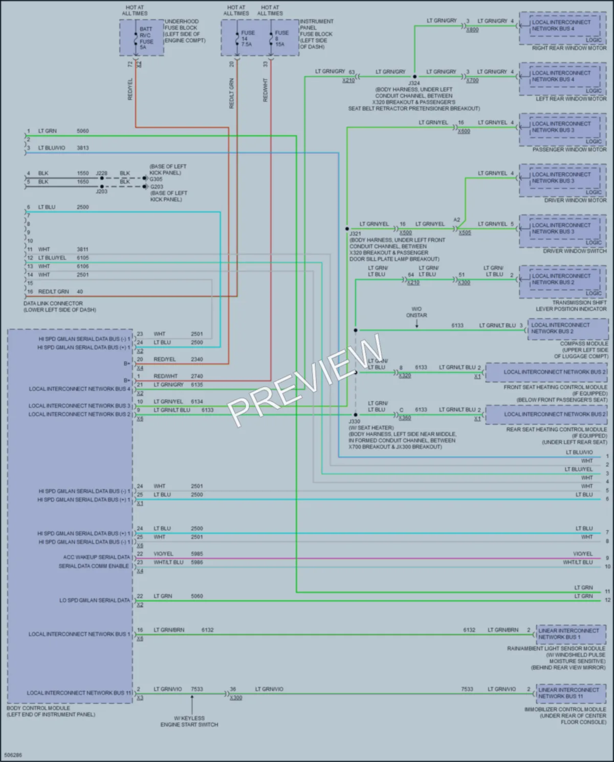 2016 Cadillac XTS Computer Data Lines wiring diagram preview