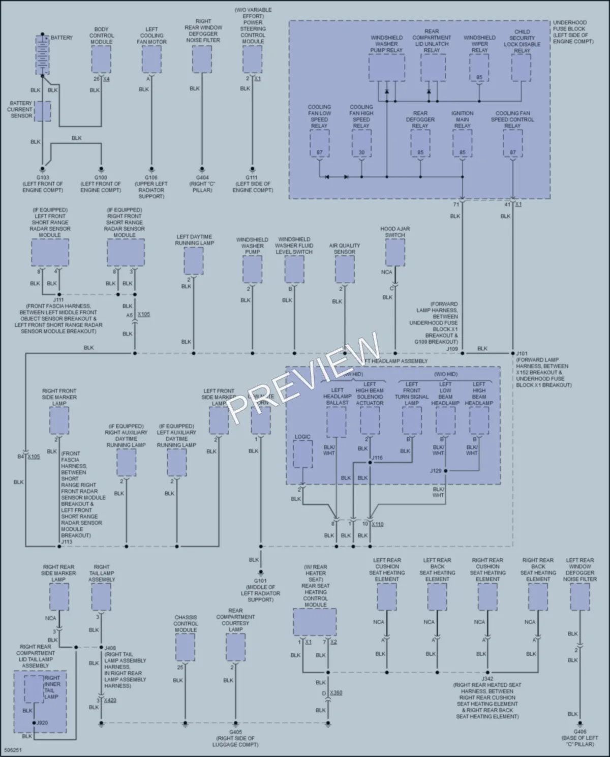 2016 Cadillac XTS Ground Distribution wiring diagram preview
