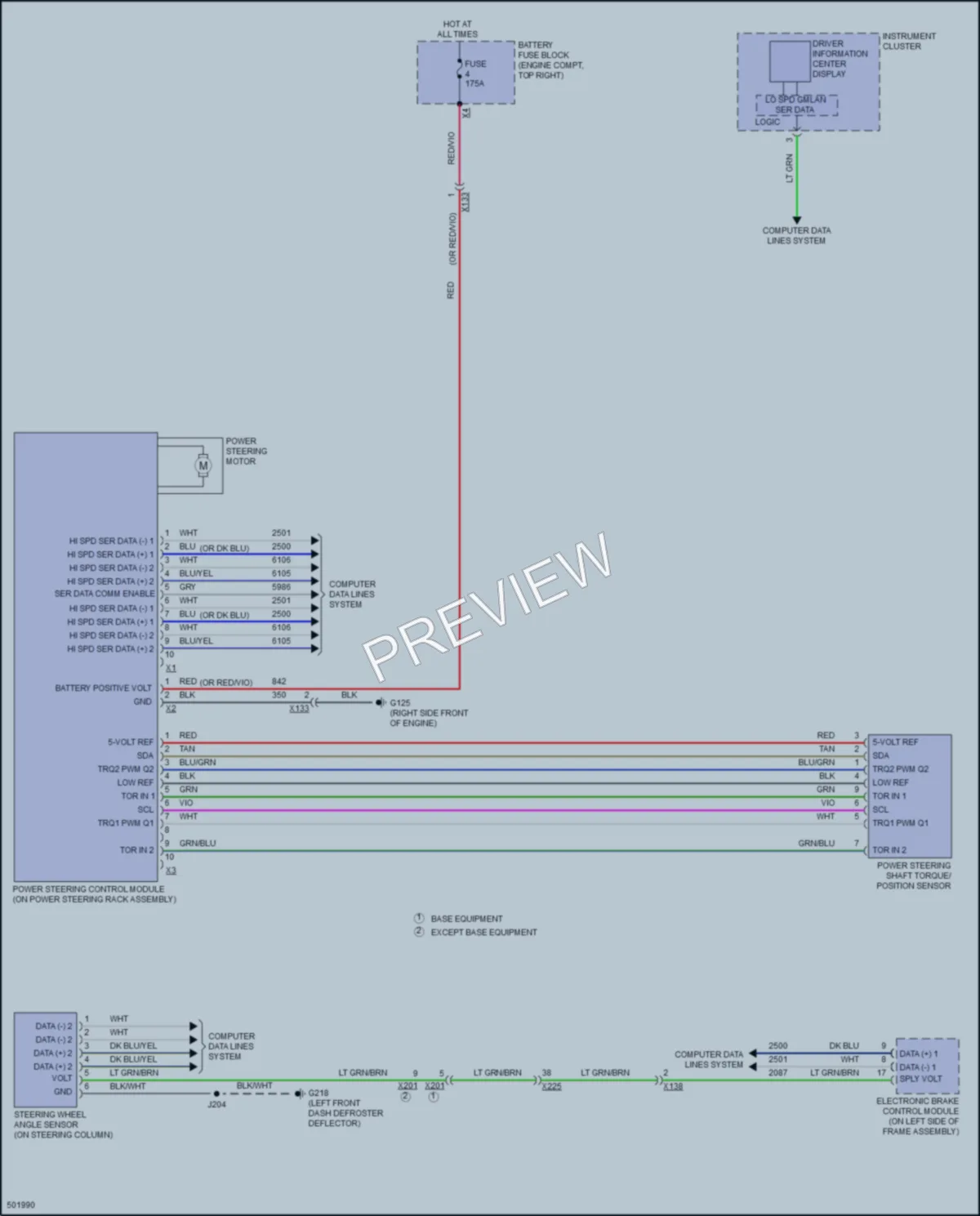 2016 Chevrolet 1500Silverado Electronic Power Steering wiring diagram preview