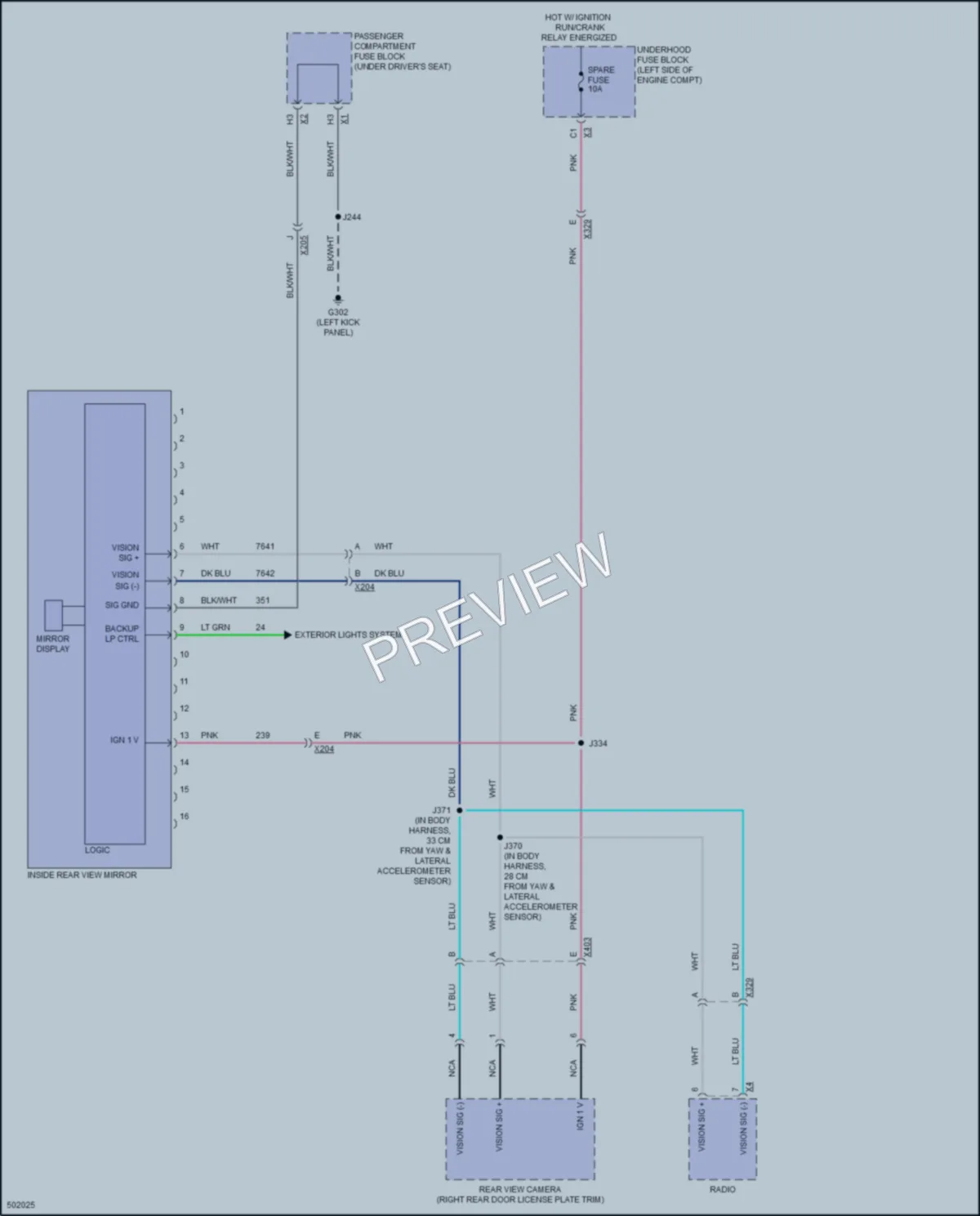 2016 Chevrolet 2500Express Power Mirrors wiring diagram preview