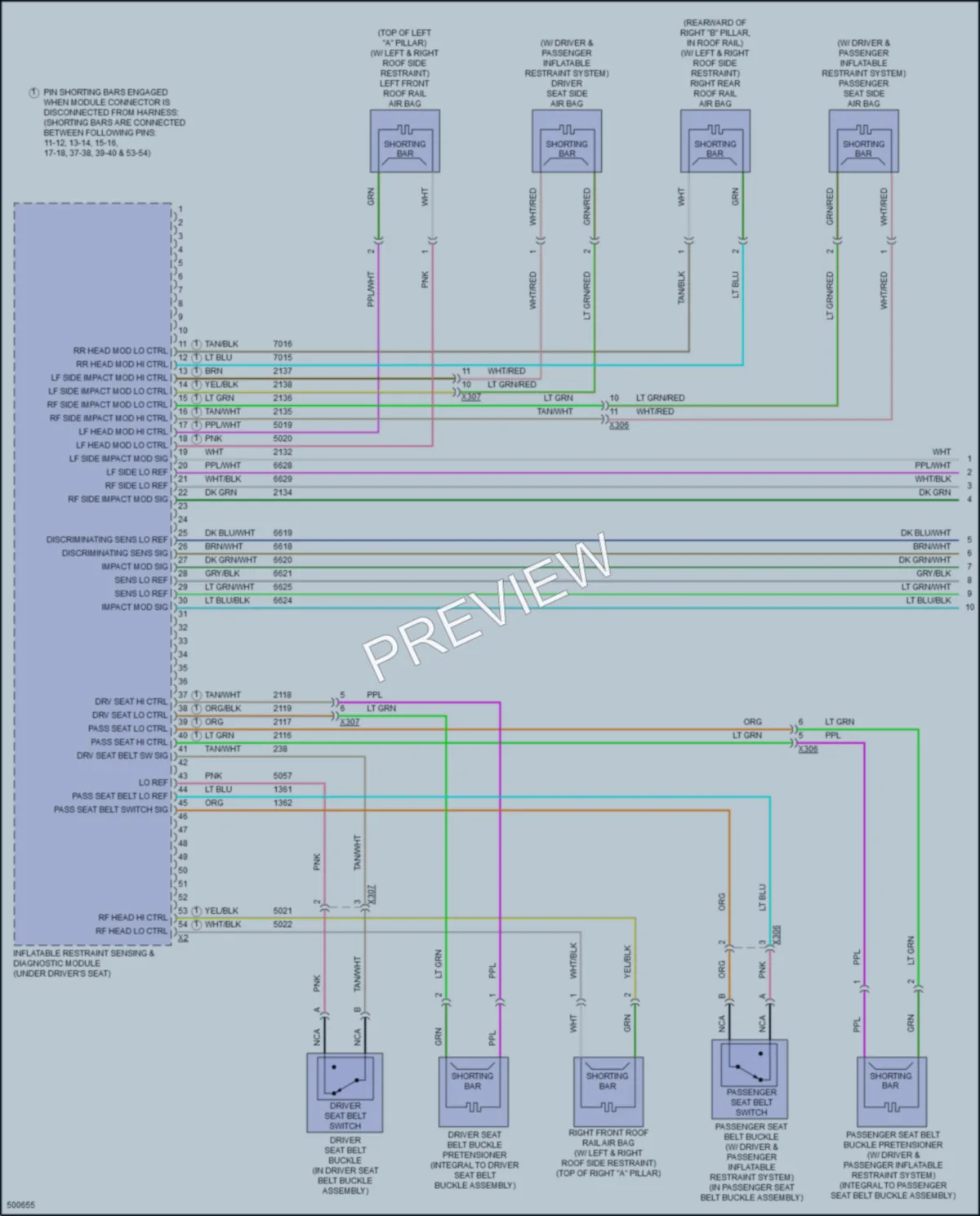 2016 Chevrolet 2500Express Supplemental Restraints wiring diagram preview