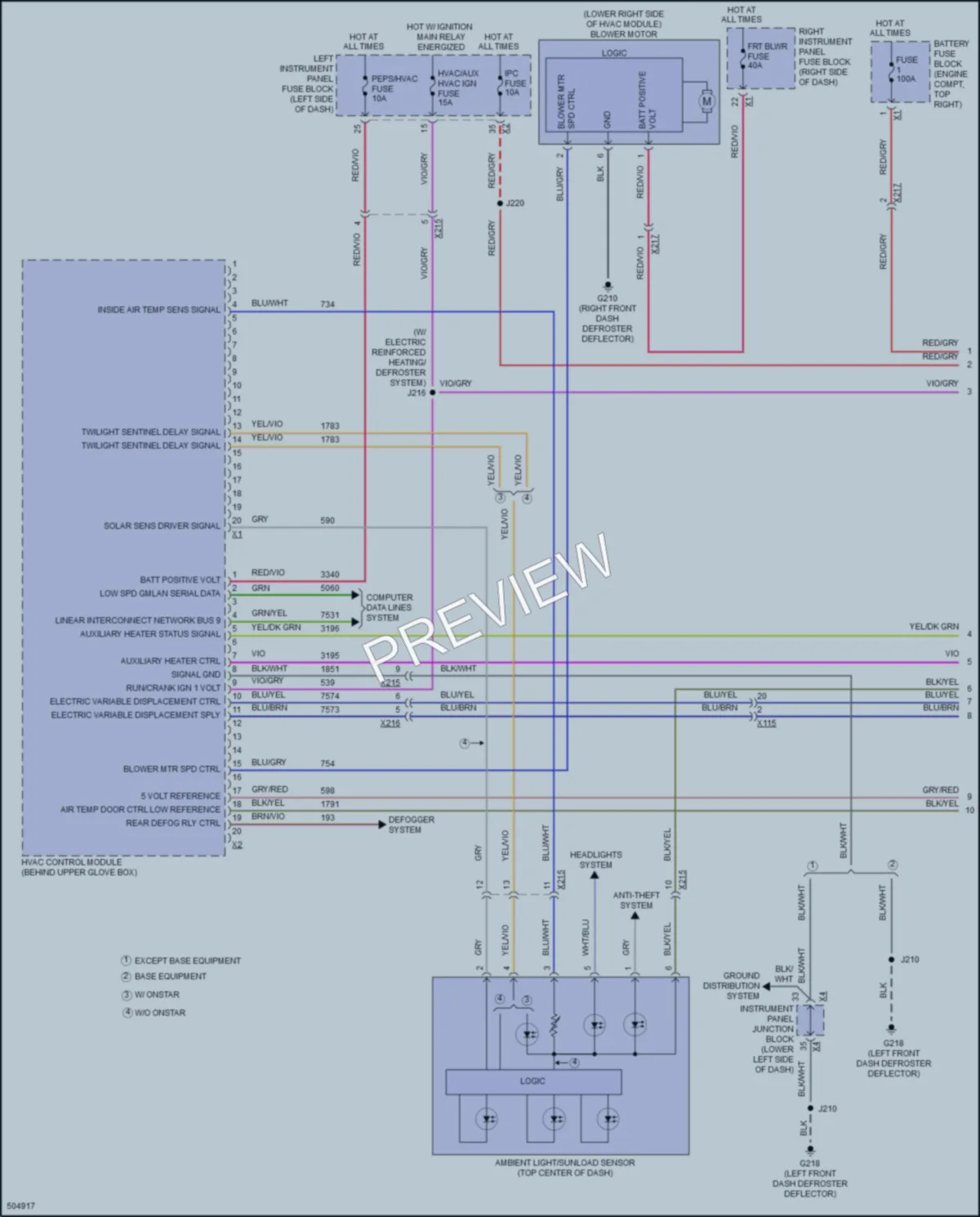 2016 Chevrolet 2500HDSilverado Air Conditioning wiring diagram preview
