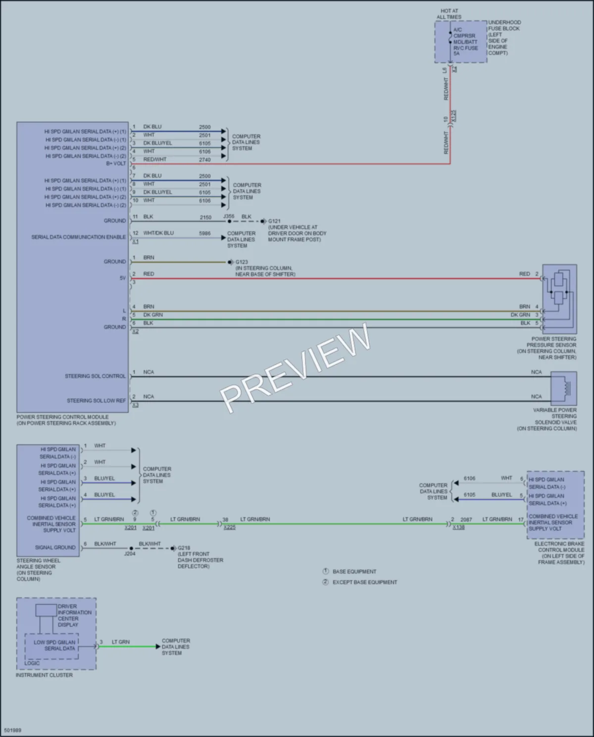 2016 Chevrolet 2500HDSilverado Electronic Power Steering wiring diagram preview