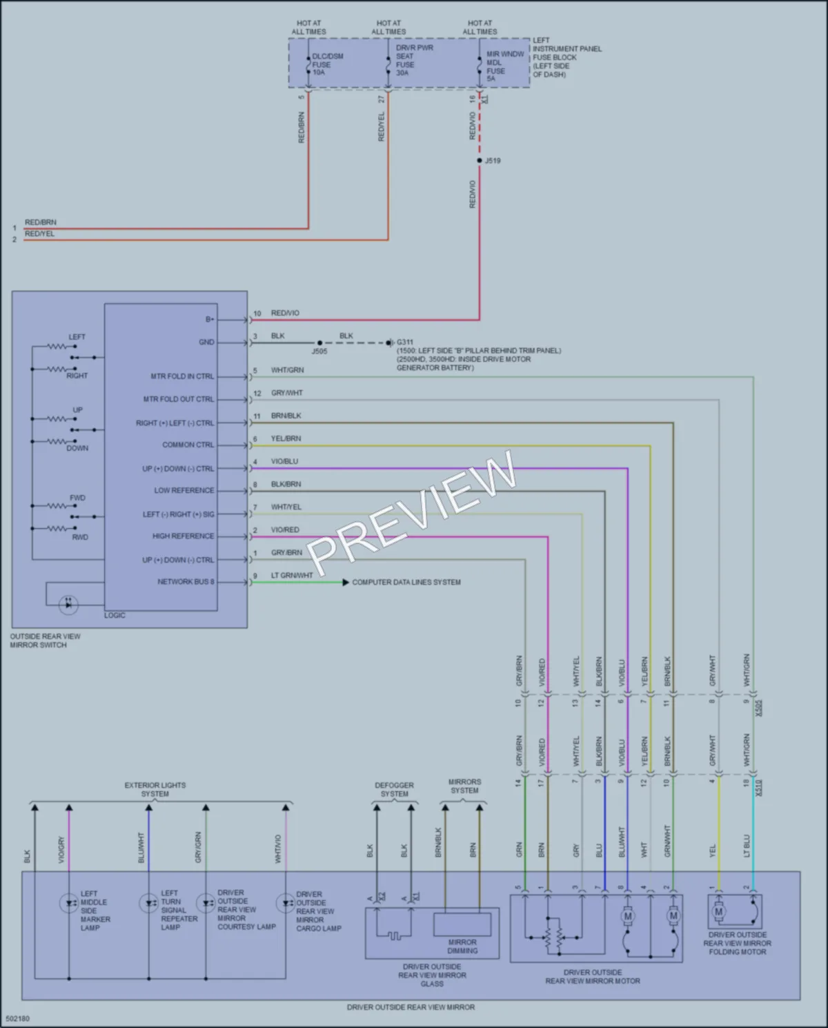 2016 Chevrolet 2500HDSilverado Memory Systems wiring diagram preview