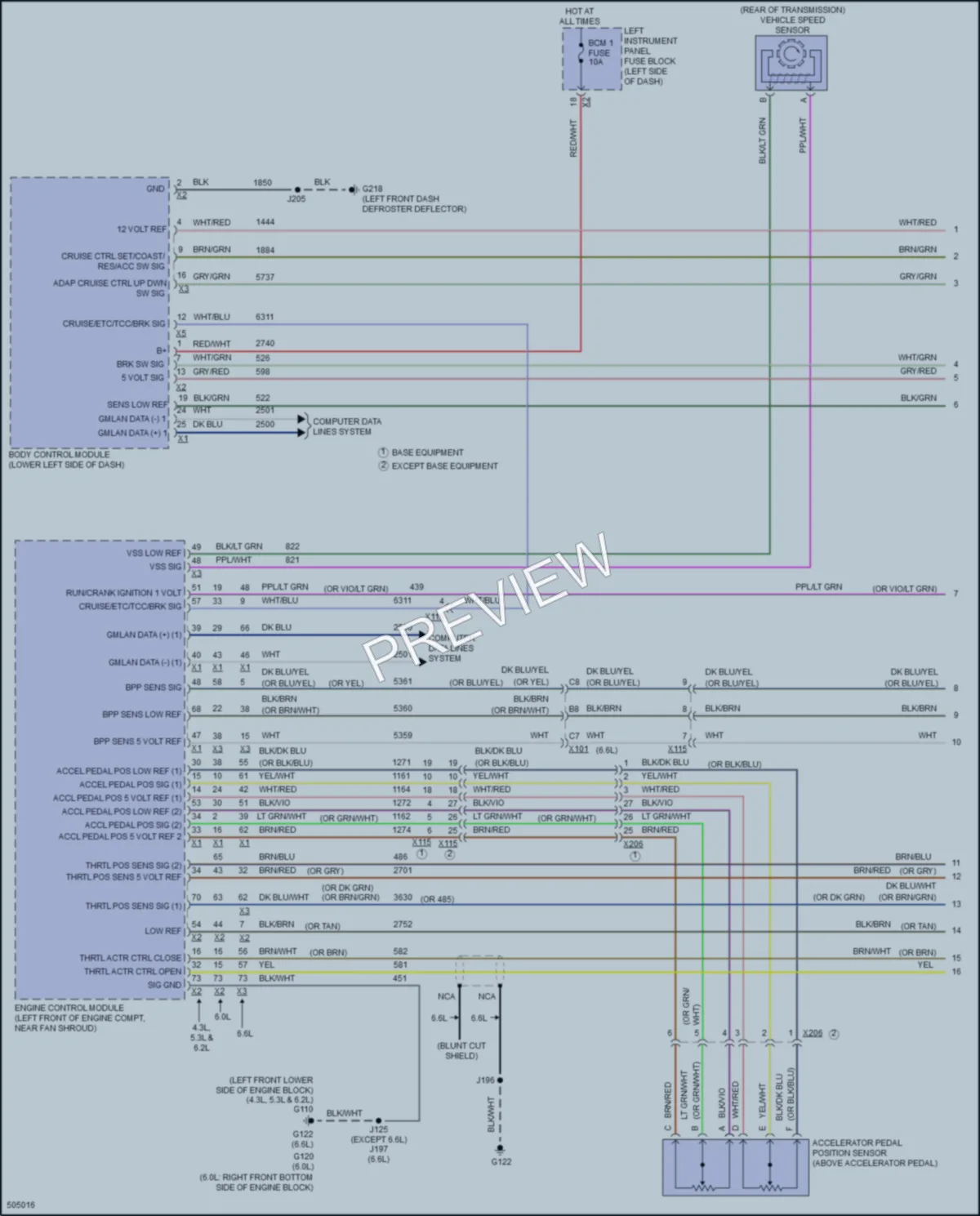 2016 Chevrolet 3500HDSilverado Cruise Control wiring diagram preview