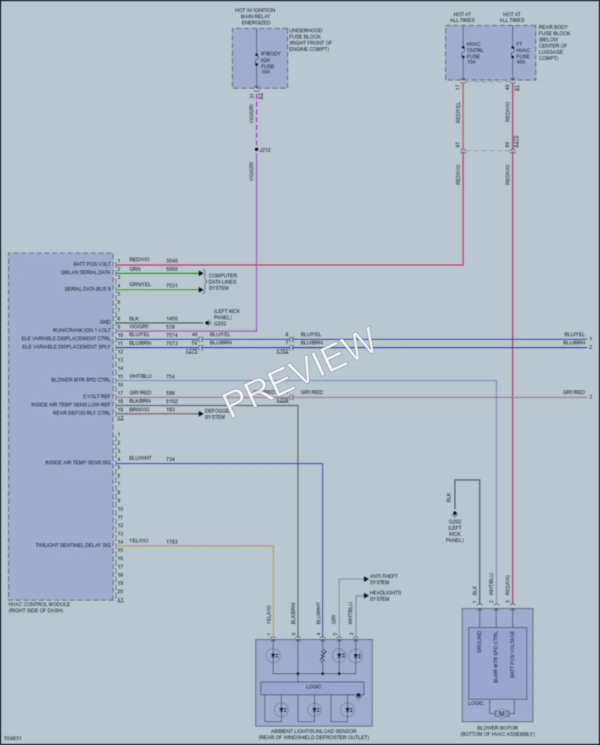 2016 Chevrolet Camaro Air Conditioning wiring diagram preview