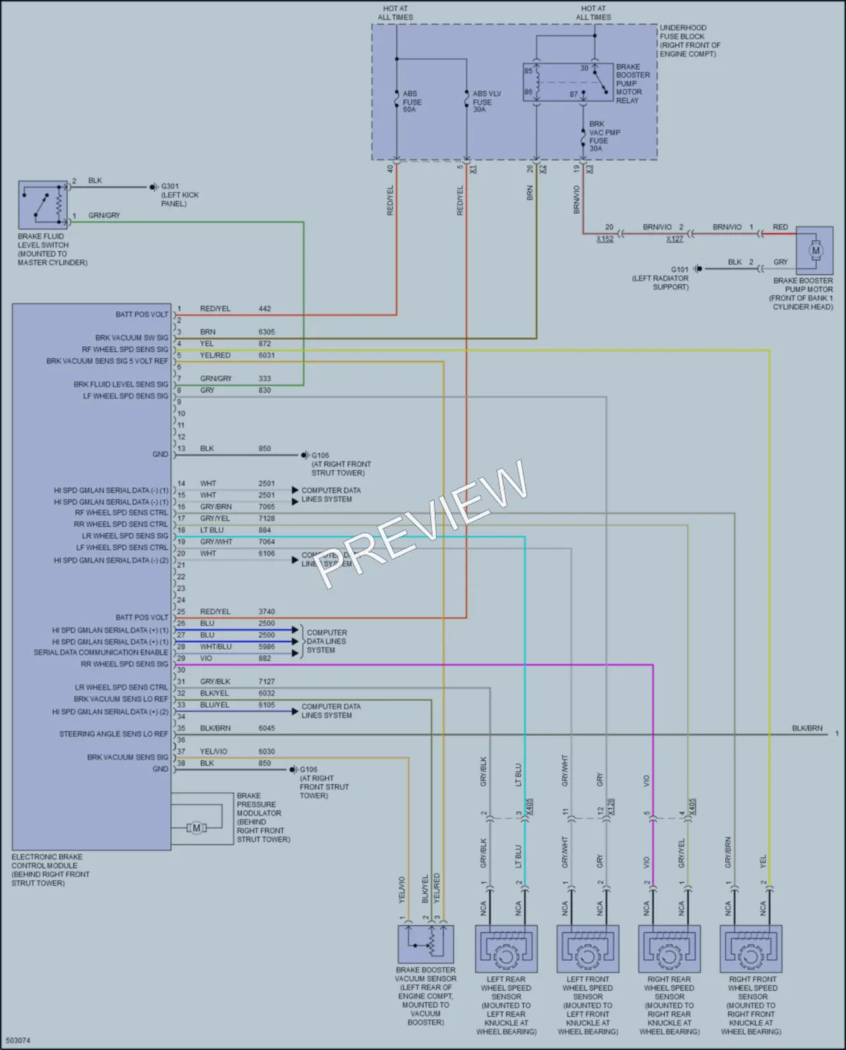 2016 Chevrolet Camaro Anti Lock Brakes wiring diagram preview