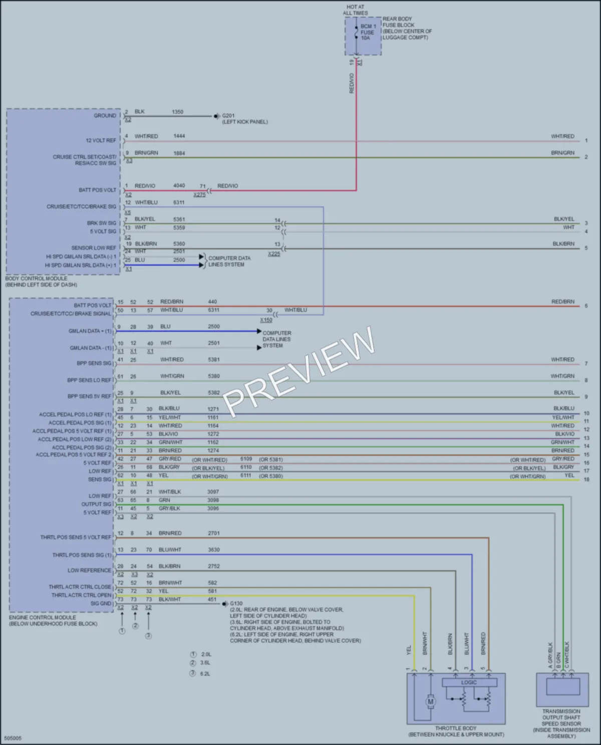 2016 Chevrolet Camaro Cruise Control wiring diagram preview