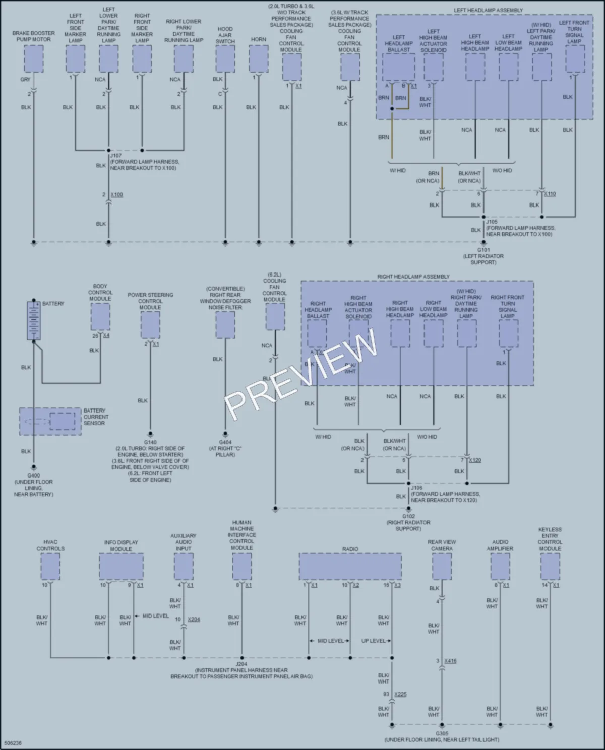 2016 Chevrolet Camaro Ground Distribution wiring diagram preview