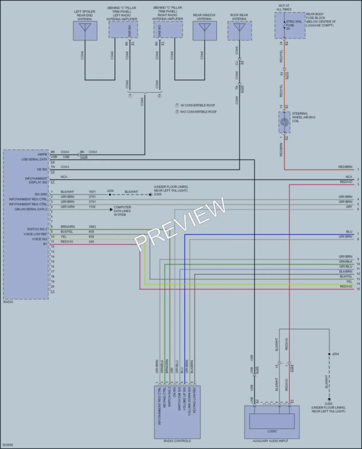 2016 Chevrolet Camaro Radio wiring diagram preview
