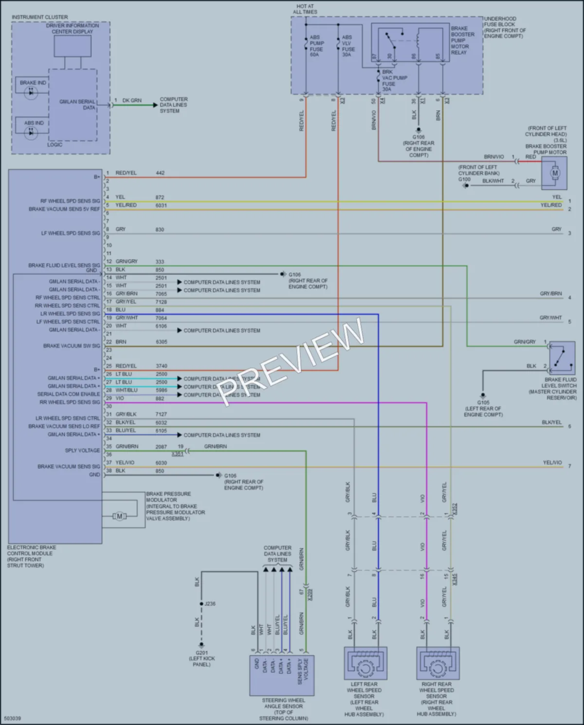 2016 Chevrolet CapricePPV Anti Lock Brakes wiring diagram preview