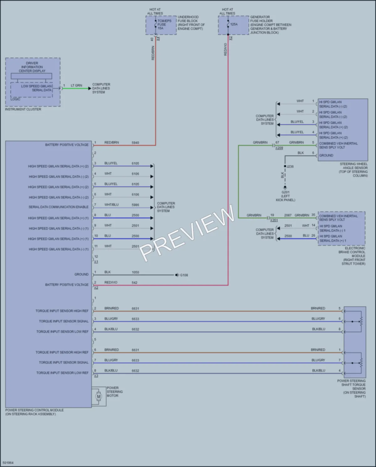2016 Chevrolet CapricePPV Electronic Power Steering wiring diagram preview