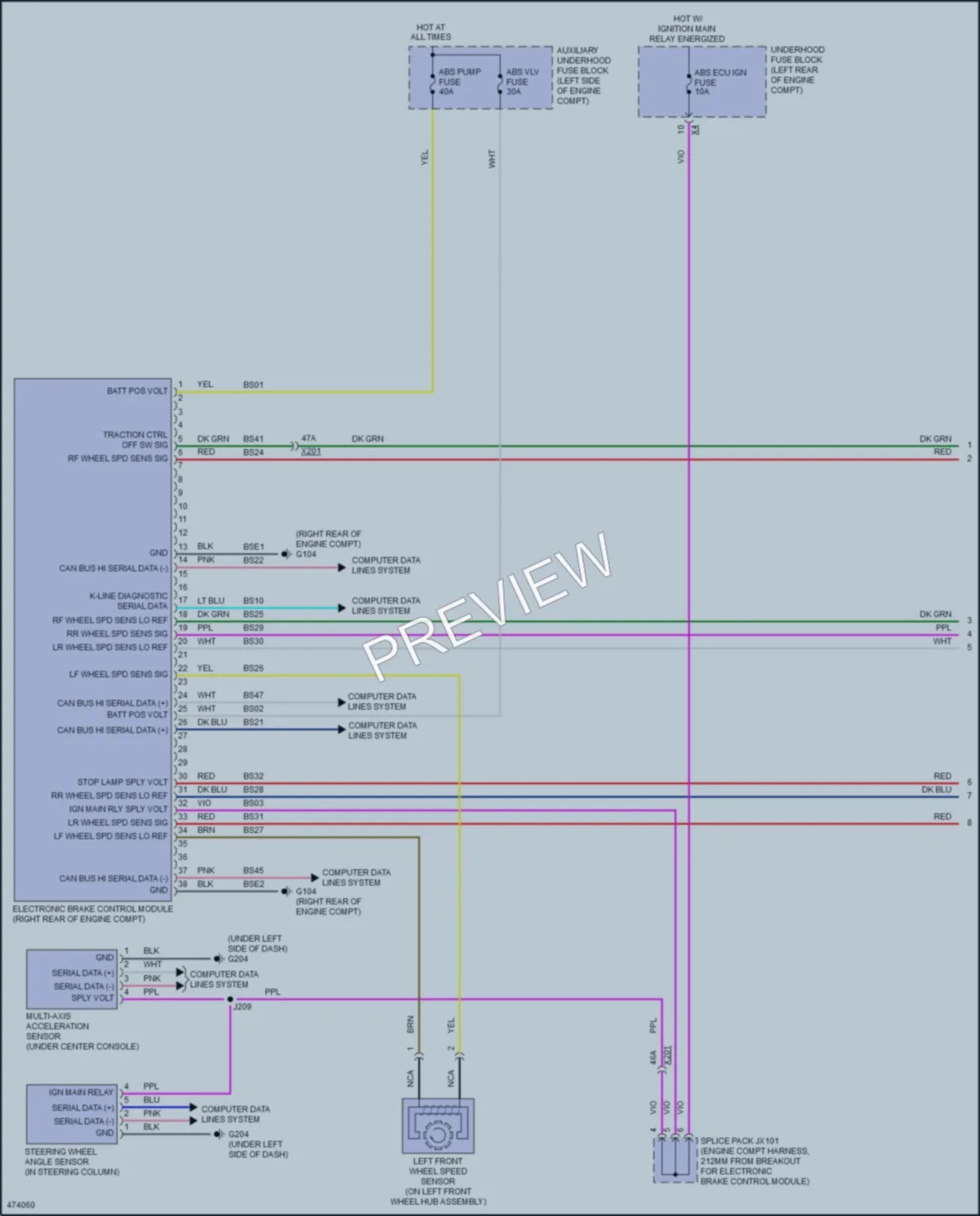 2016 Chevrolet CityExpress Anti Lock Brakes wiring diagram preview