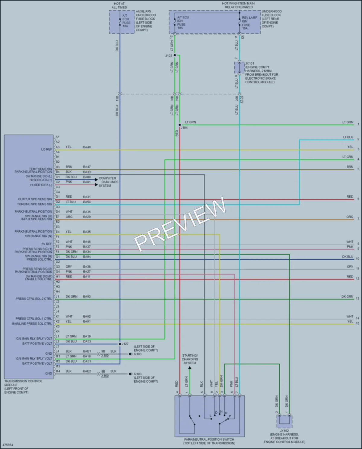 2016 Chevrolet CityExpress Transmission wiring diagram preview