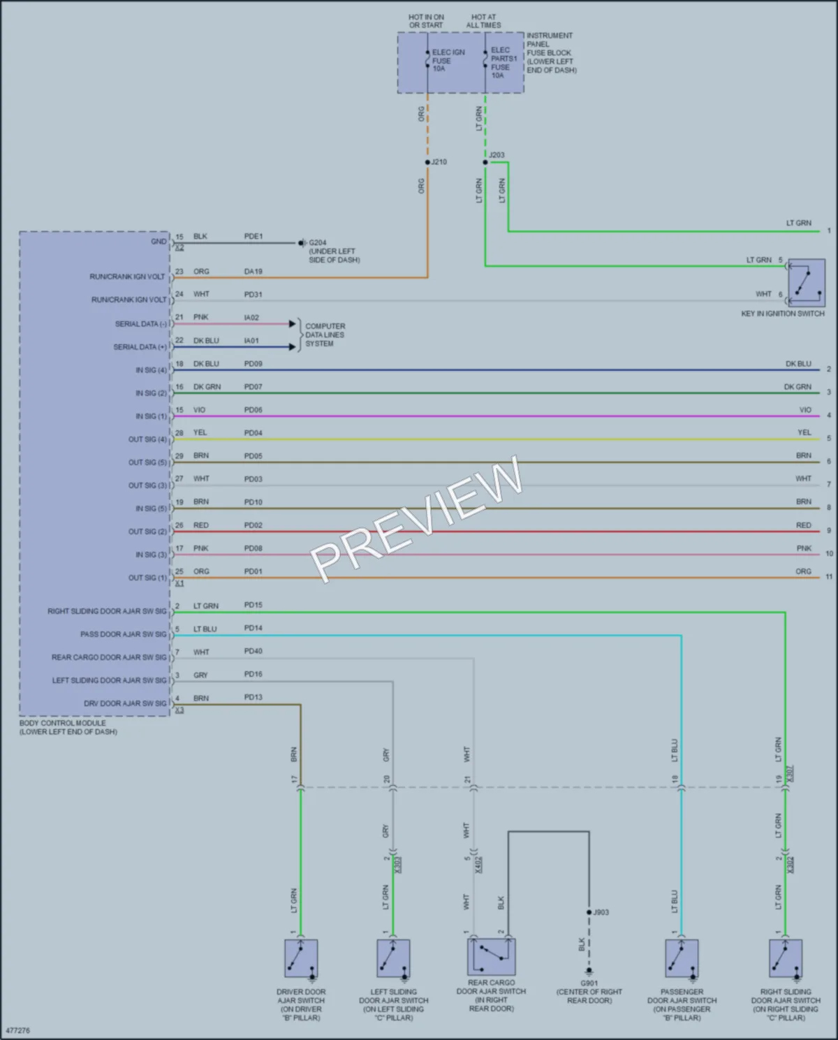 2016 Chevrolet CityExpress Warning Systems wiring diagram preview
