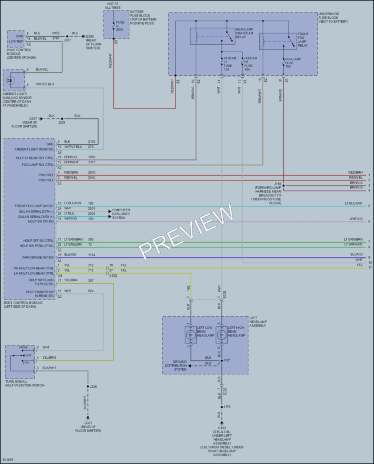 2016 Chevrolet Colorado Headlights wiring diagram preview