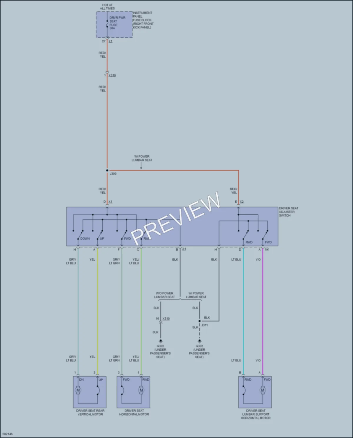 2016 Chevrolet Colorado Power Seats wiring diagram preview