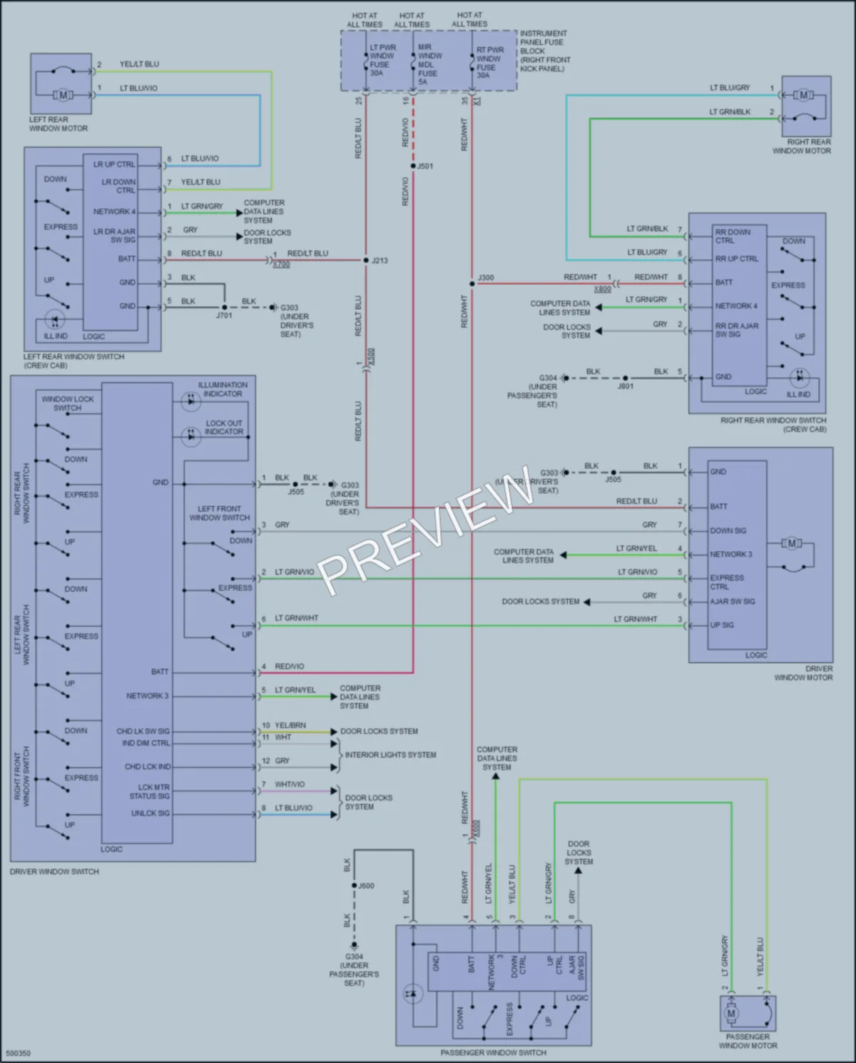 2016 Chevrolet Colorado Power Windows wiring diagram preview