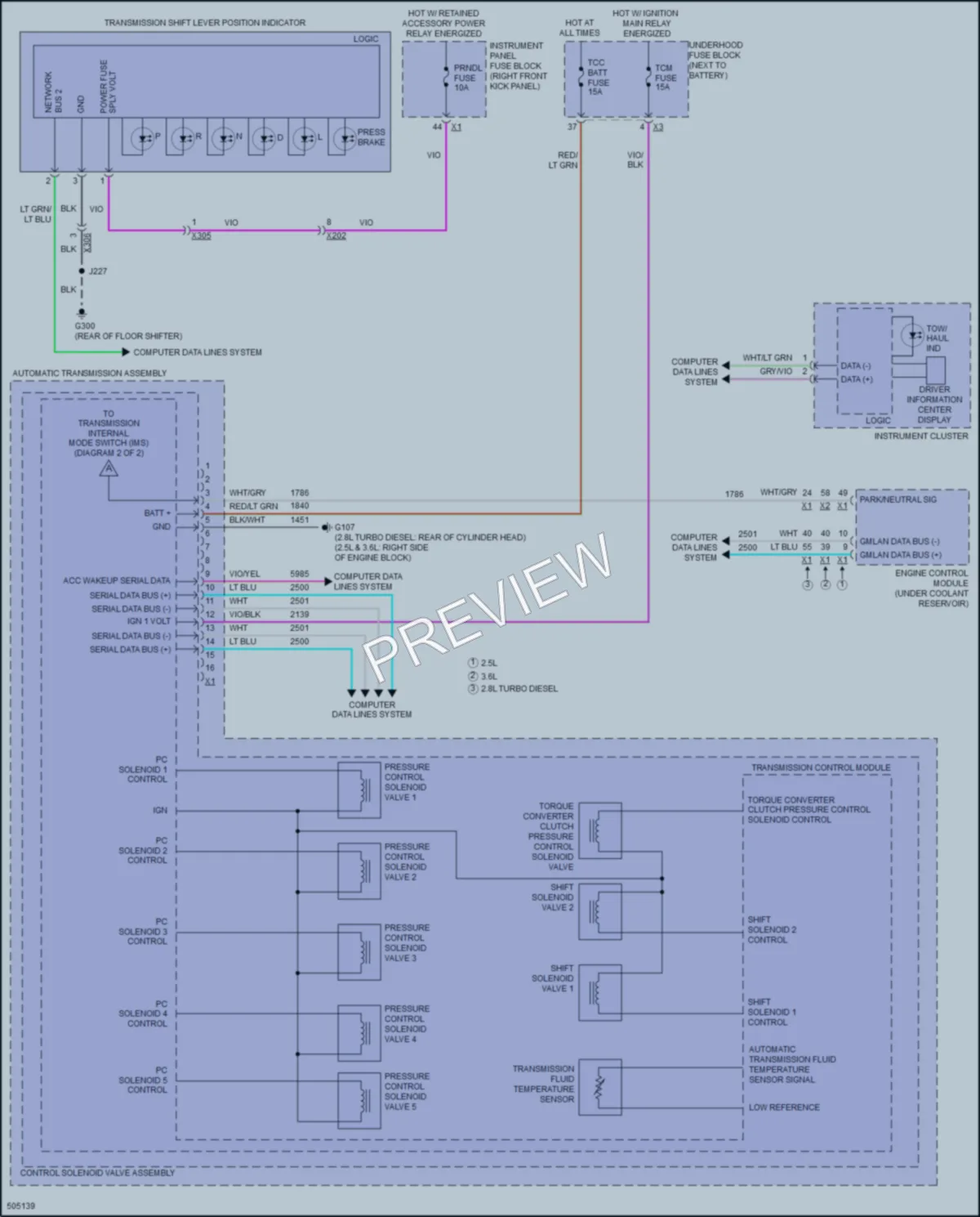 2016 Chevrolet Colorado Transmission wiring diagram preview