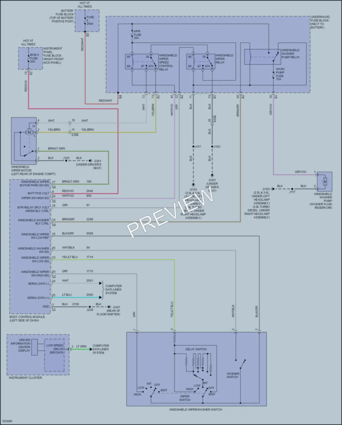2016 Chevrolet Colorado Wiper Washer wiring diagram preview
