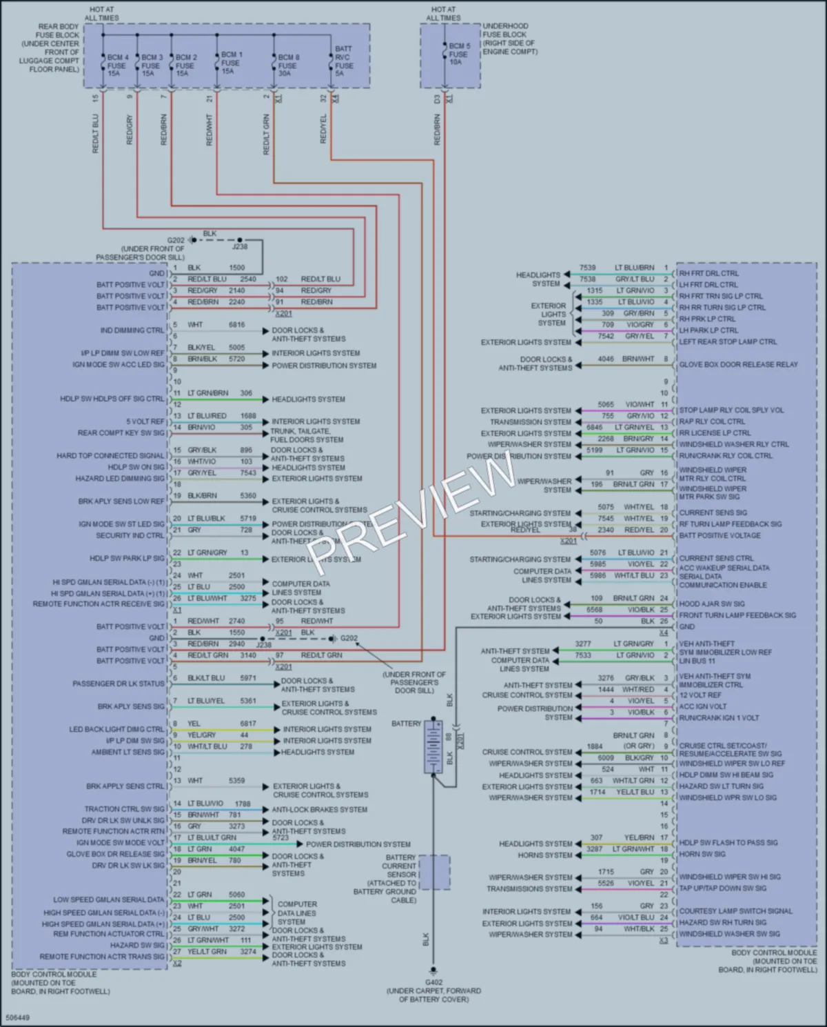 2016 Chevrolet CorvetteStingray Body Control Modules wiring diagram preview