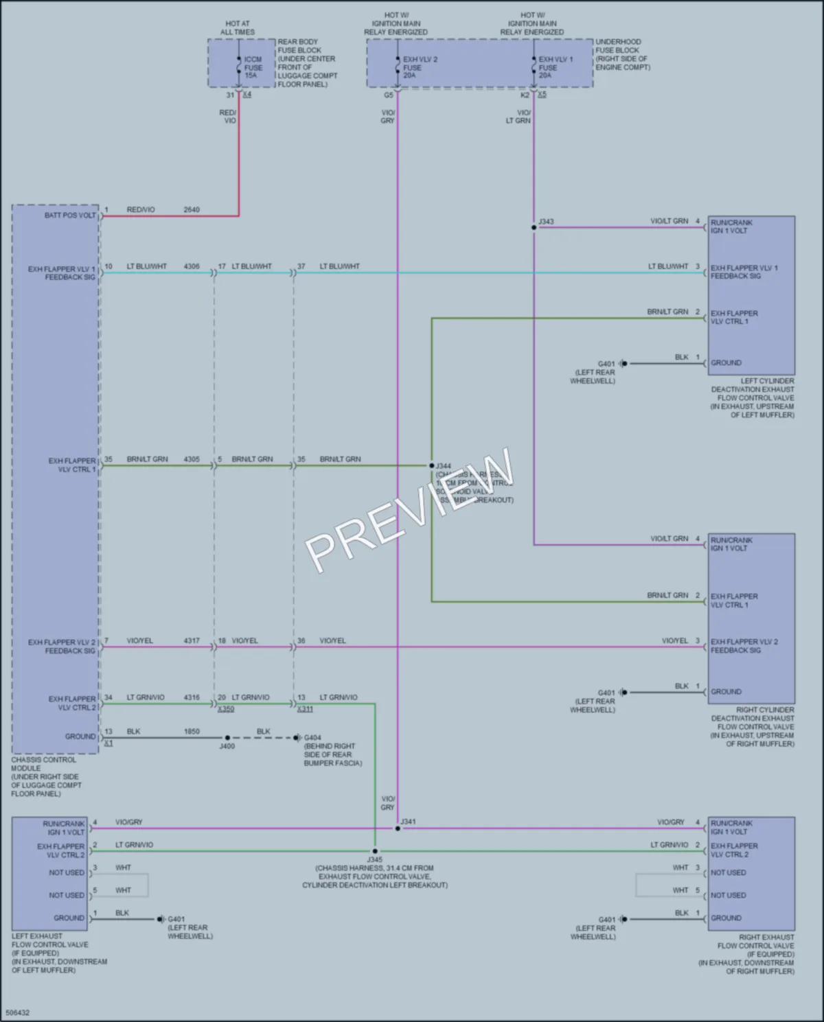 2016 Chevrolet CorvetteStingray Electronic Muffler wiring diagram preview