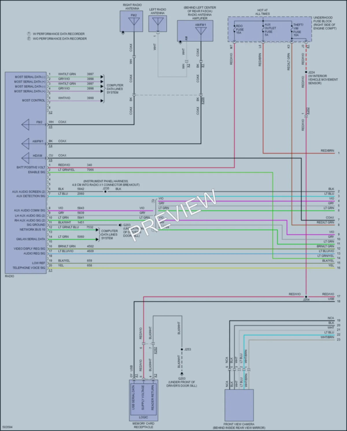 2016 Chevrolet CorvetteStingray Radio wiring diagram preview