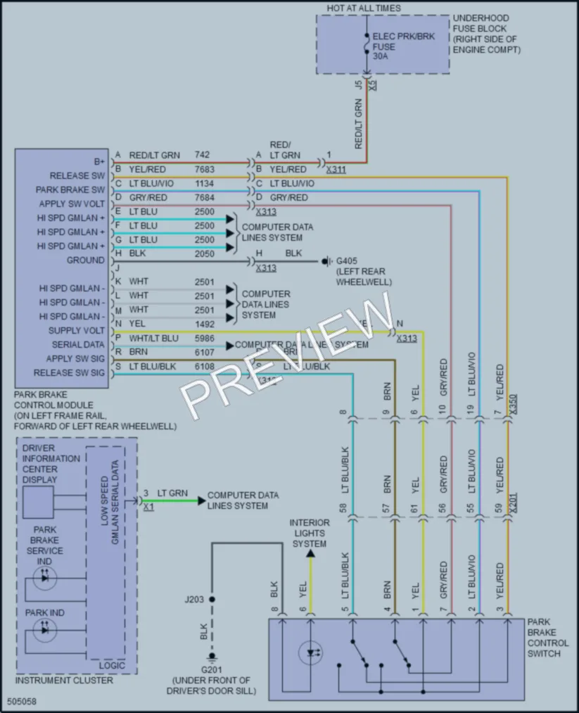 2016 Chevrolet CorvetteStingray Shift Interlock wiring diagram preview