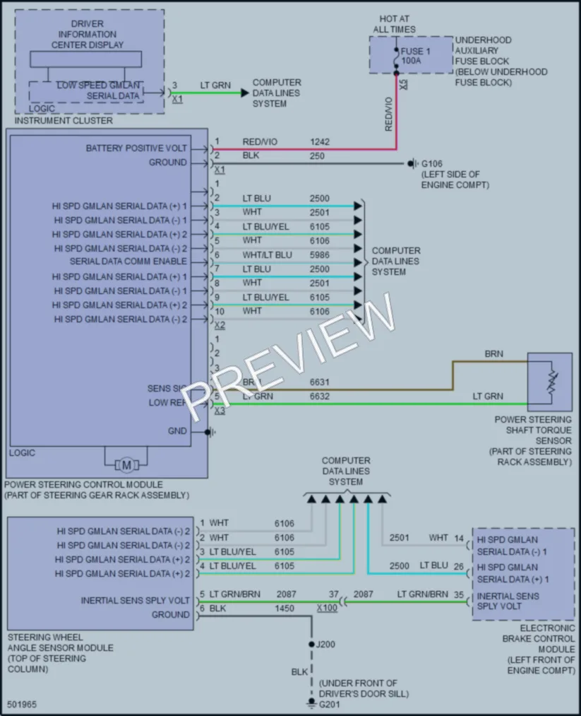 2016 Chevrolet CorvetteZ06 Electronic Power Steering wiring diagram preview