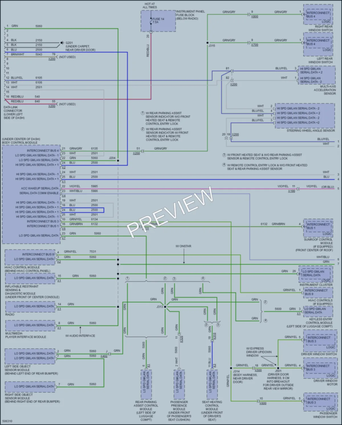 2016 Chevrolet Cruze Computer Data Lines wiring diagram preview
