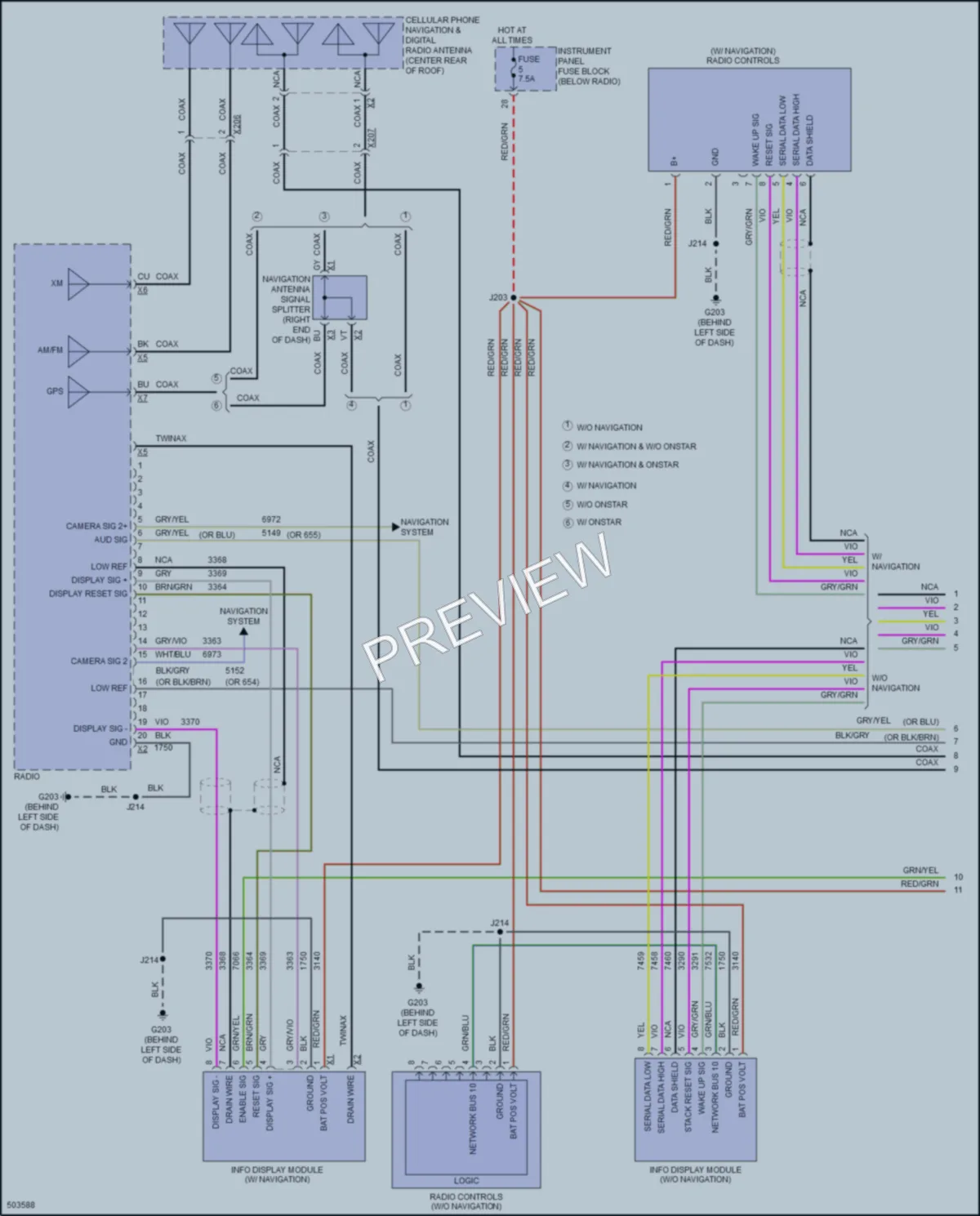 2016 Chevrolet Cruze Radio wiring diagram preview