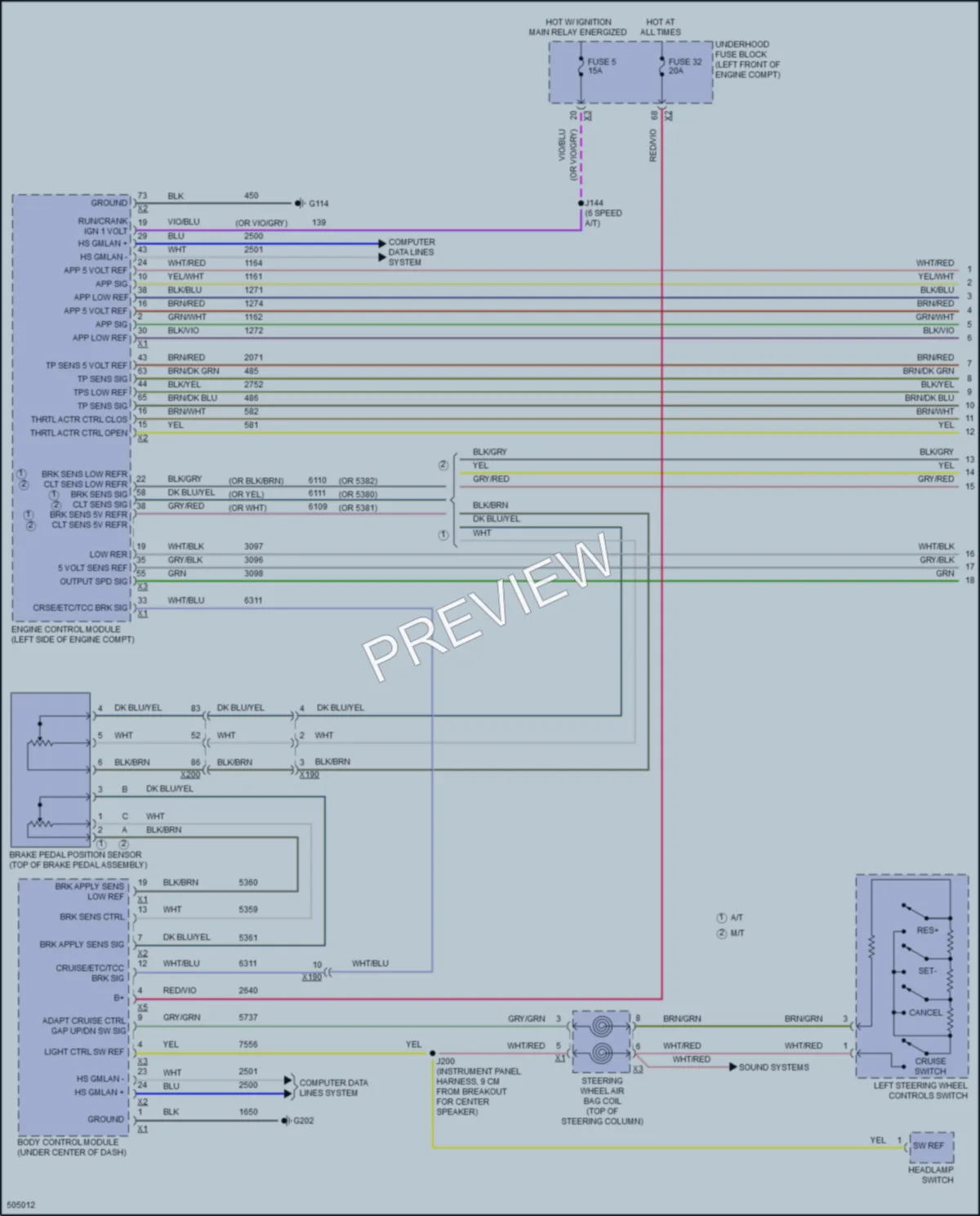 2016 Chevrolet CruzeLimited Cruise Control wiring diagram preview