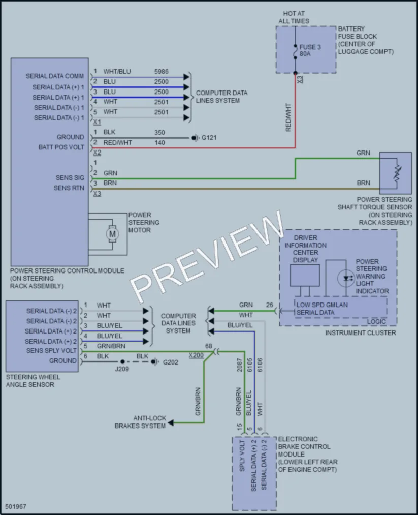 2016 Chevrolet CruzeLimited Electronic Power Steering wiring diagram preview