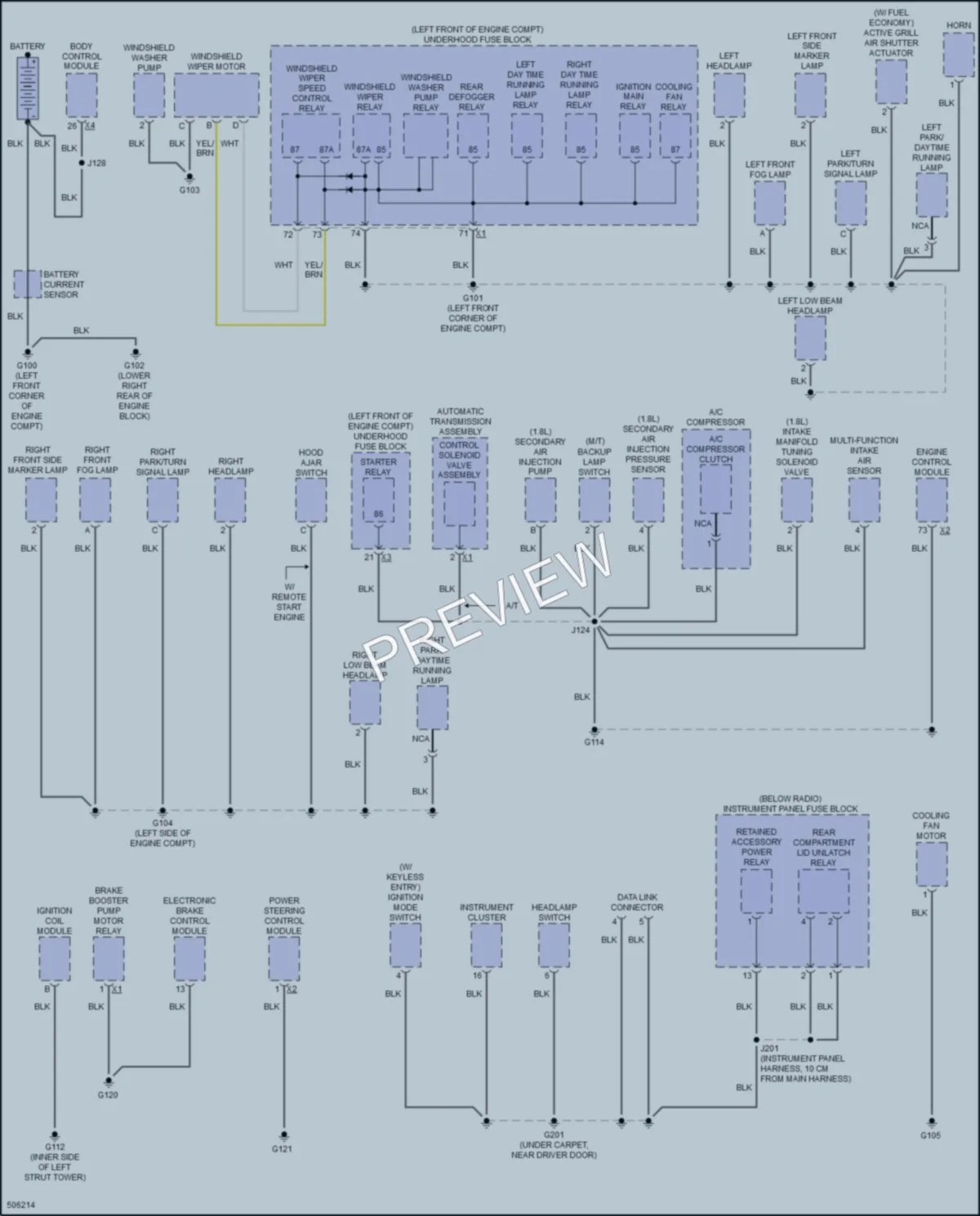 2016 Chevrolet CruzeLimited Ground Distribution wiring diagram preview