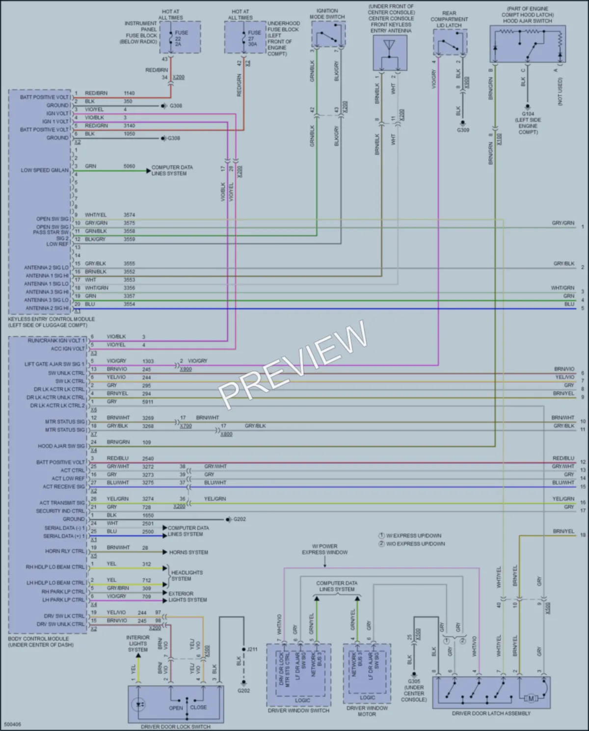 2016 Chevrolet CruzeLimited Power Door Locks wiring diagram preview