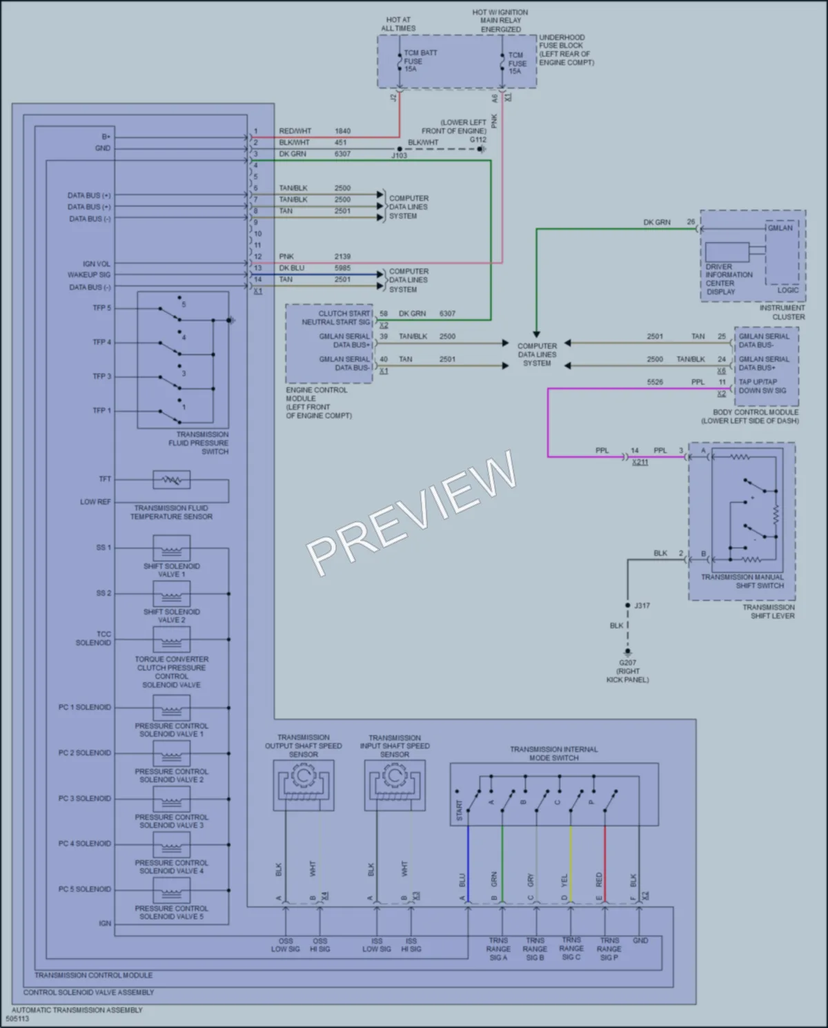 2016 Chevrolet Equinox Transmission wiring diagram preview