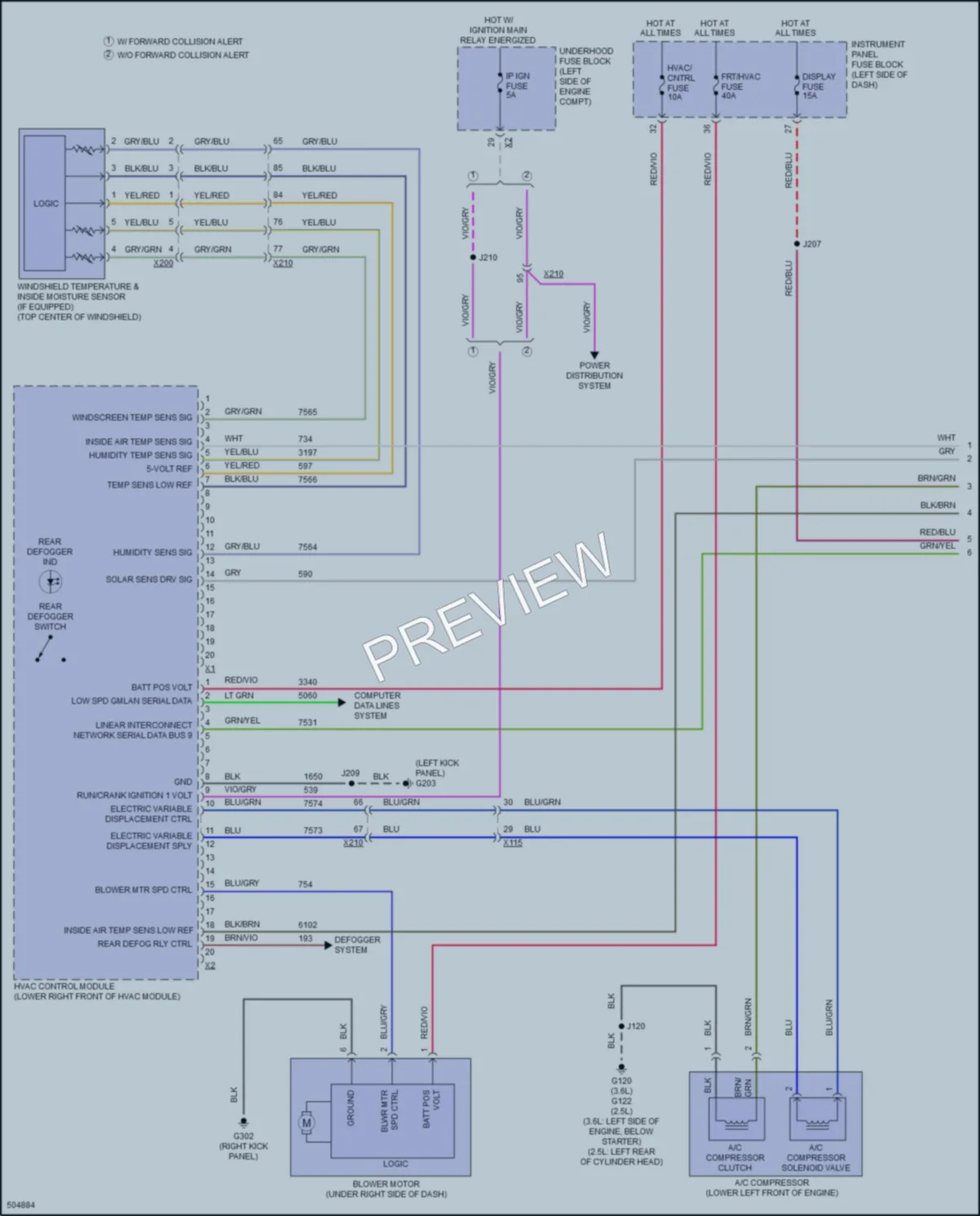 2016 Chevrolet Impala Air Conditioning wiring diagram preview