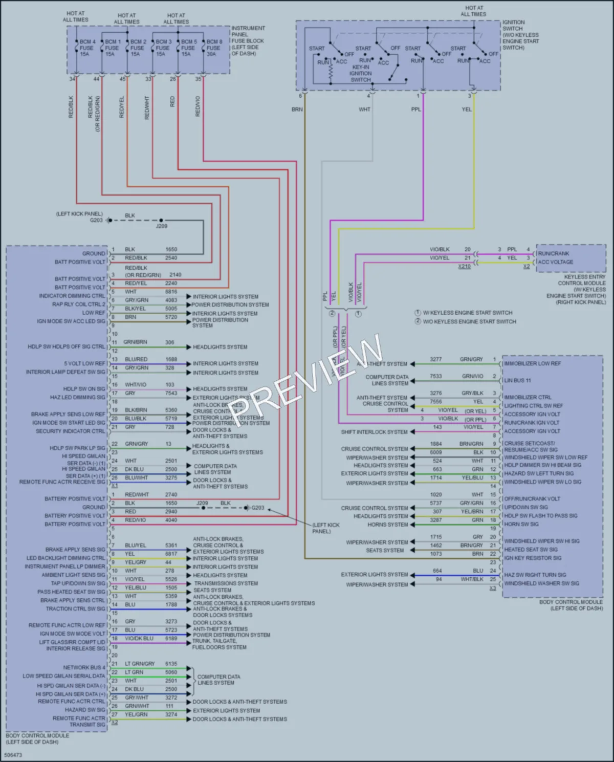 2016 Chevrolet Impala Body Control Modules wiring diagram preview