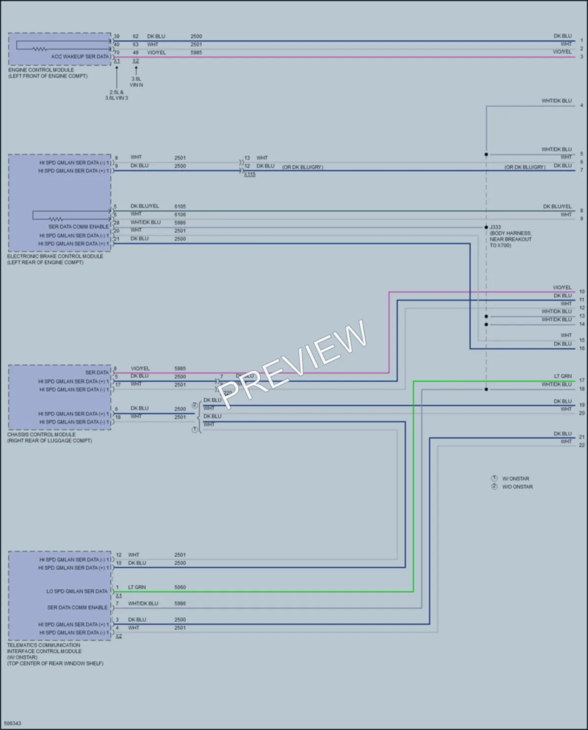2016 Chevrolet Impala Computer Data Lines wiring diagram preview