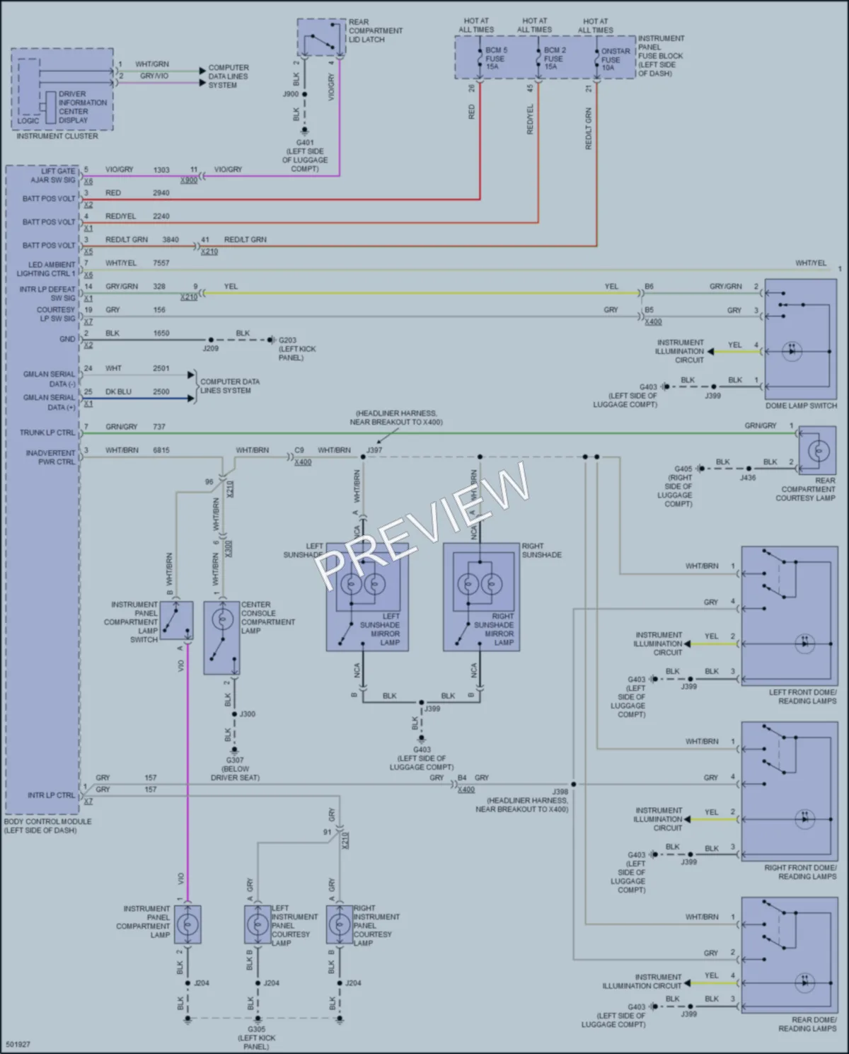 2016 Chevrolet Impala Interior Lights wiring diagram preview