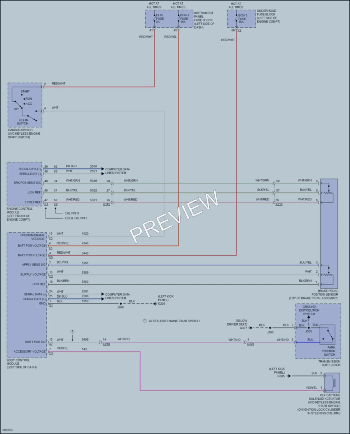 2016 Chevrolet Impala Shift Interlock wiring diagram preview