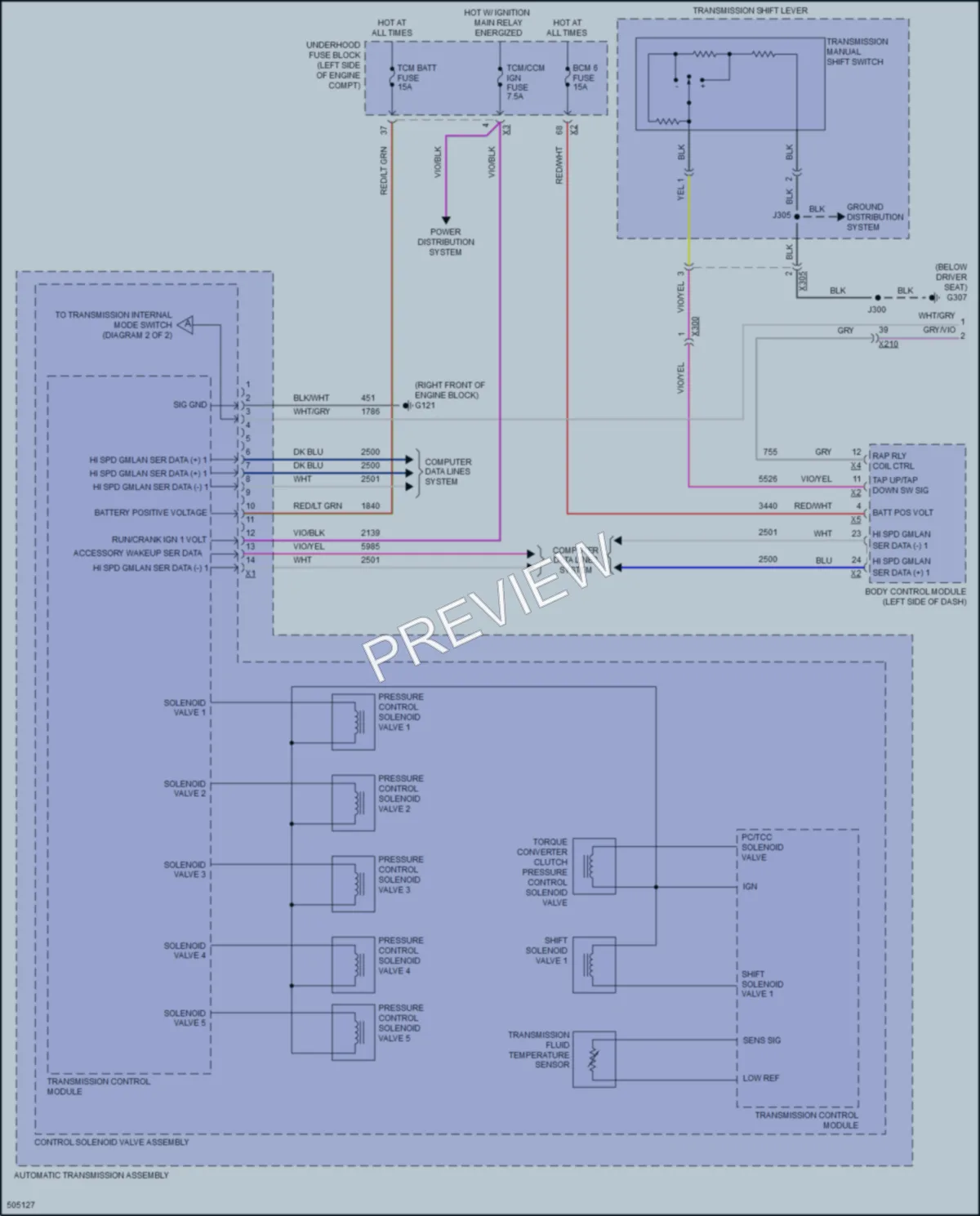 2016 Chevrolet Impala Transmission wiring diagram preview